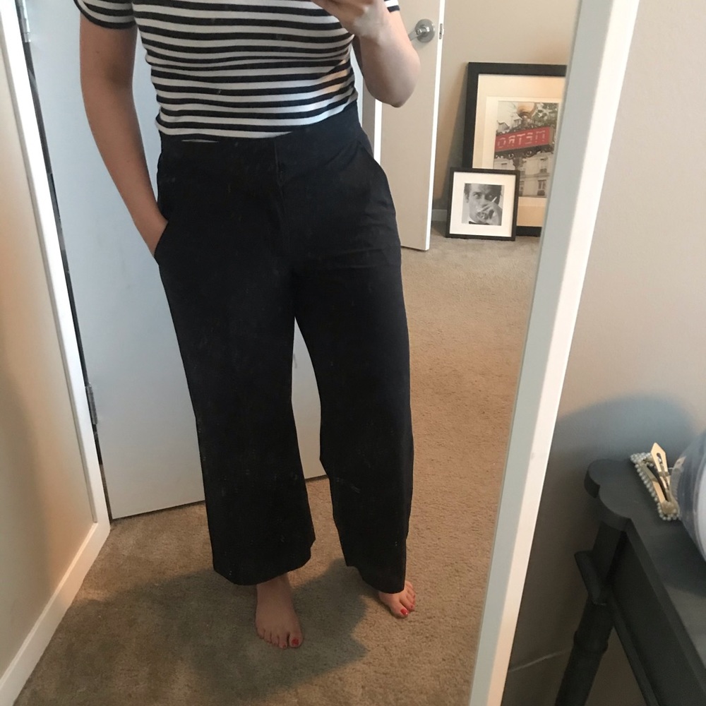 Athleta Wide Legged Button Pants